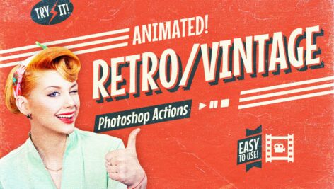 اکشن متحرک محصولات قدیمی | Animated Retro Vintage Action