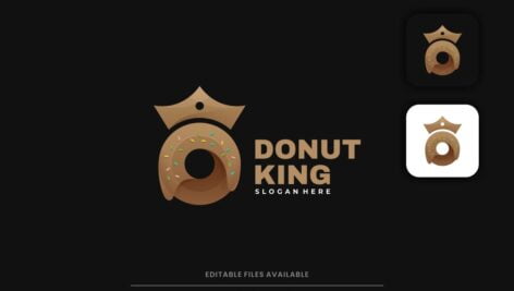 لوگو دونات شاه | Donut King Logo
