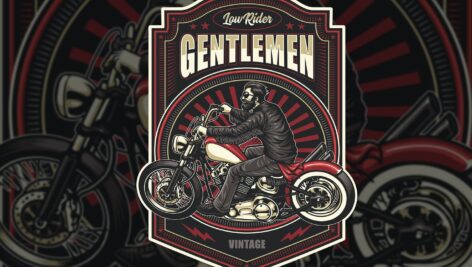 ایلوستریتور مرد موتورسوار | Gentlemen Biker Illustrator
