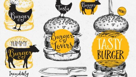 ایلوستریتور برگر فود | Burger Food Illustrator