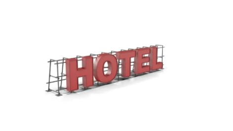 مدل ۳بعدی تابلو هتل | Hotel Sign 3D