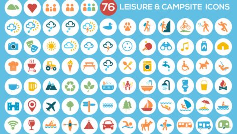 آیکون های کمپینگ و تفریح | Camping, Leisure Icons