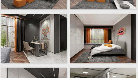 دانلود مدل سه بعدی دکوراسیون منزل به سبک مدرن مجموعه کامل از رندرهای داخلی