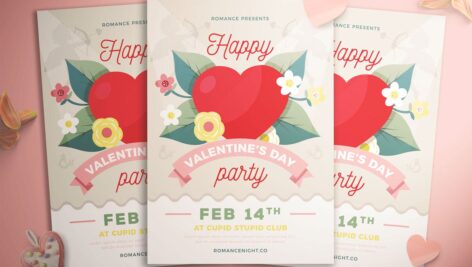 تراکت ولنتاین مبارک | Happy Valentine’s Day Flyer