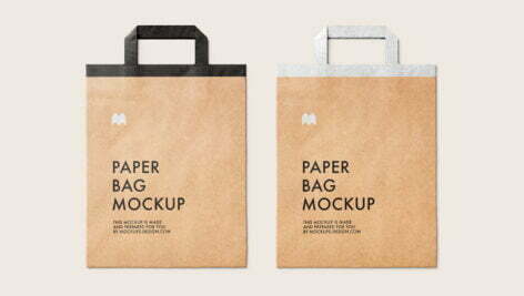 موکاپ کیسه کاغذی پهن شده | Flattened Paper Bag Mockup