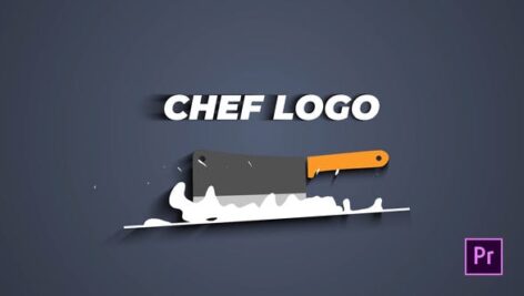 پروژه پریمیر لوگوی چاقو سرآشپز