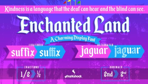 فونت انگلیسی سرزمین افسون شده | Enchanted Land English Font