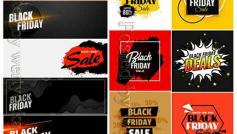 دانلود وکتور بک گراند و بنرهای تخفیف بلک فرایدی | Black Friday Sale Background