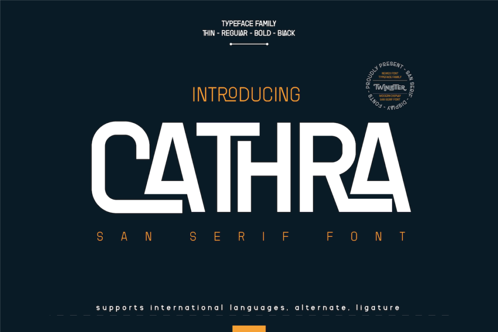 فونت انگلیسی Cathra Font