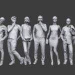 دانلود مدل سه بعدی انسان | Complete Lowpoly People Pack Vol 1