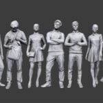 دانلود مدل سه بعدی انسان | Complete Lowpoly People Pack Vol 1