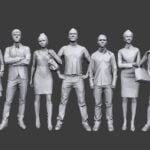 دانلود مدل سه بعدی انسان | Complete Lowpoly People Pack Vol 1