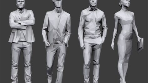 دانلود مدل سه بعدی انسان | Complete Lowpoly People Pack Vol 1