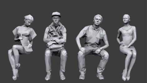 دانلود مدل سه بعدی انسان | Complete Lowpoly People Pack Vol 1