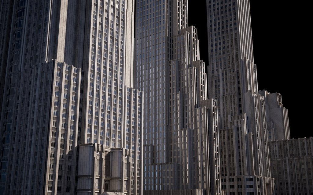 مجموعه مدل سه بعدی بناهای هنر دکو Kitbash3D Art Deco