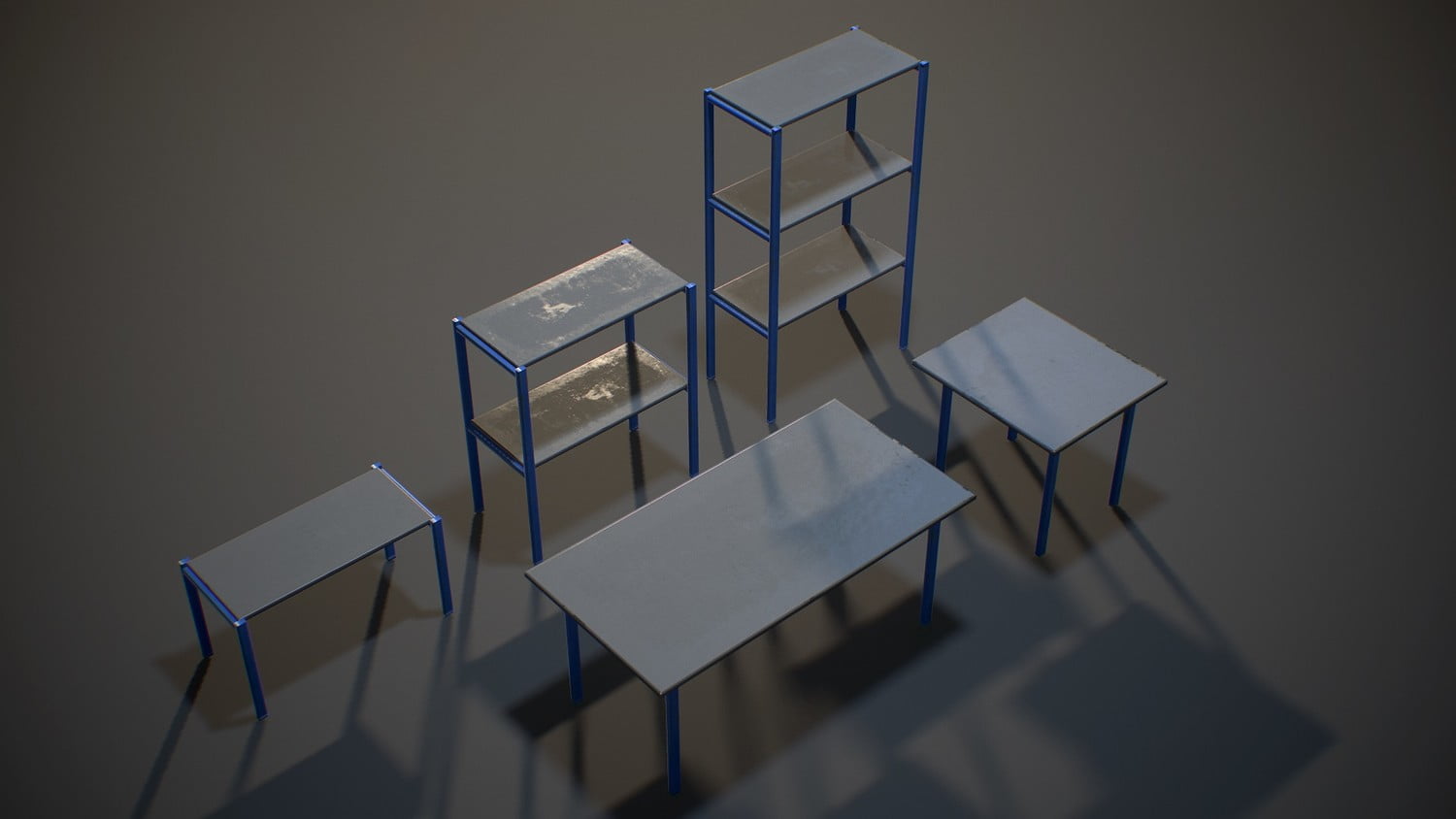 دانلود مجموعه مدل سه بعدی قفسه های انبار | Storage Rack Collection 3D