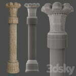 دانلود سه بعدی ستون مدل سبک ایرانی | Persian Column 3D MAX