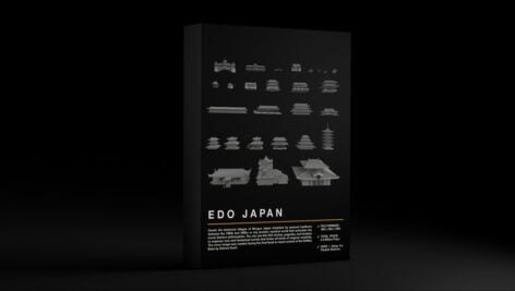 دانلود مدل سه بعدی محیط بناهای ژاپنی | Kitbash3D Edo Japan