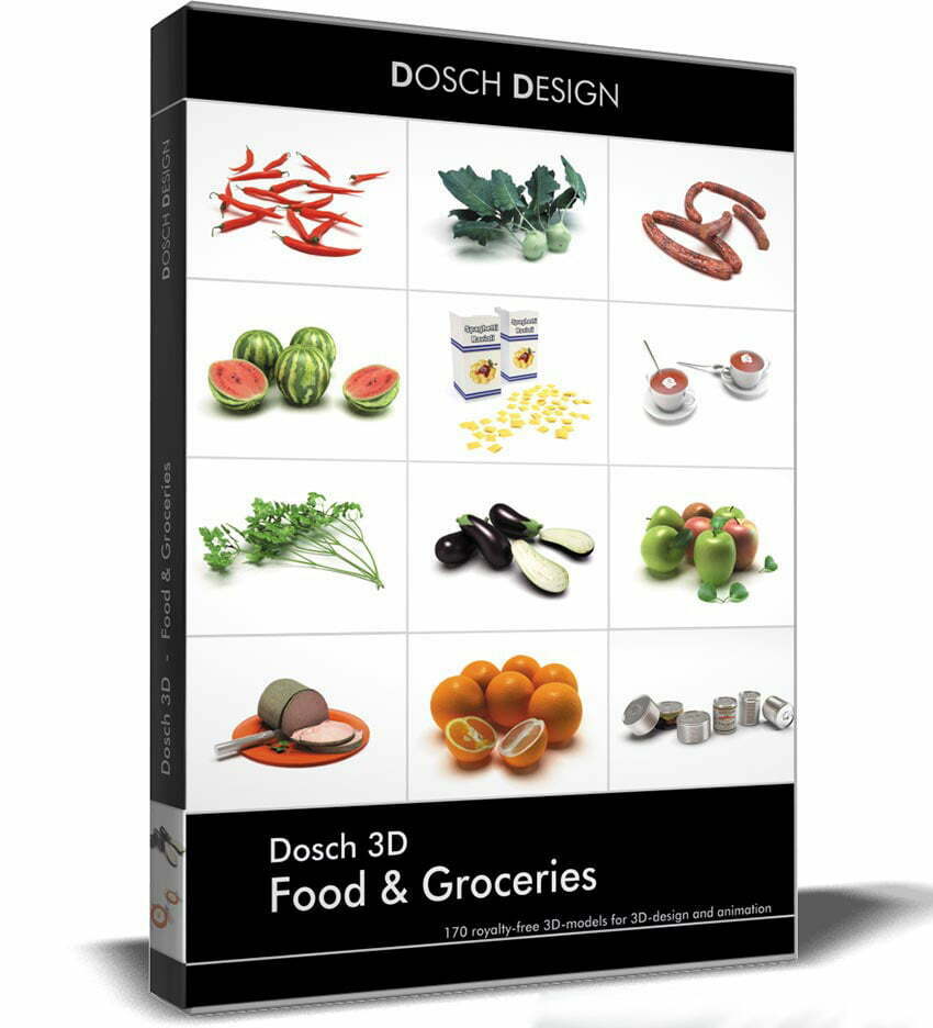 دانلود رایگان مدل سه بعدی مواد غذایی | Dosch3D Food Groceries