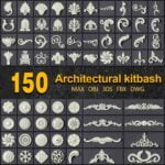 دانلود مجموعه مدل سه بعدی اجزای تزیینی معماری | Architectural Kitbash