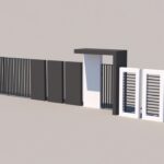 دانلود مجموعه مدل سه بعدی فنس و درب مدرن | Modern Fence Collection
