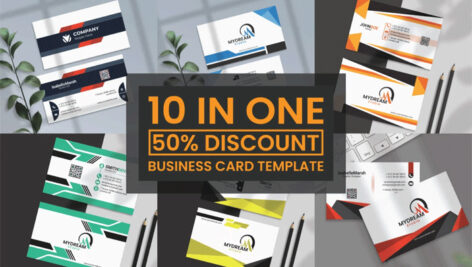 دانلود 10کارت ویزیت خلاقانه Creative Business Card Design PSD Templates