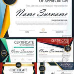 دانلود وکتور قالب آماده گواهی و مدرک دیپلم Diplomas And Certificates With Abstraction