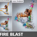 اکشن فتوشاپ آتش انفجار Fire Blast Photoshop Action
