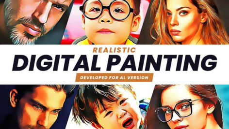 اکشن فتوشاپ نقاشی دیجیتال واقعی Realistic Digital Painting