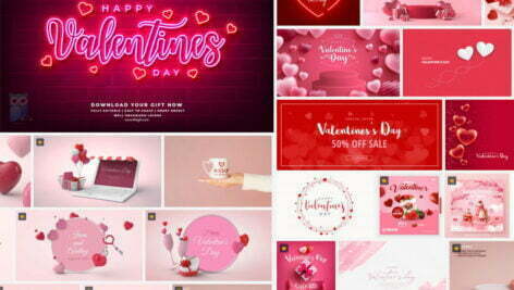 دانلود بسته قالب ویژه روز ولنتاین Valentine’s Day Special VIP Template Pack