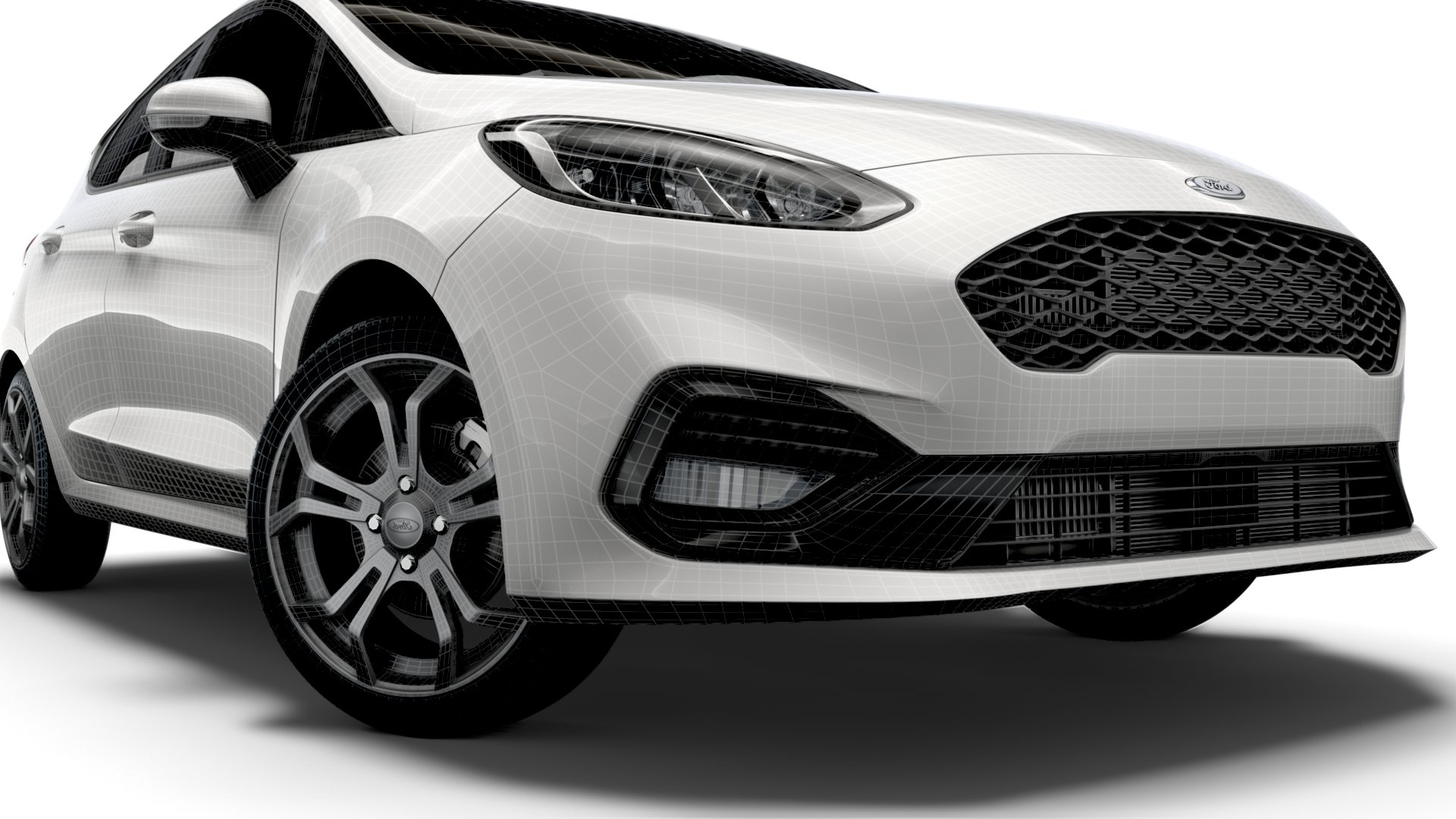 دانلود مدل فورد فیستا سه بعدی Ford Fiesta Sport 5d 2021 3D Model