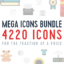 دانلود بسته مگا آیکون 4200 | Mega Icons Bundle with 4200