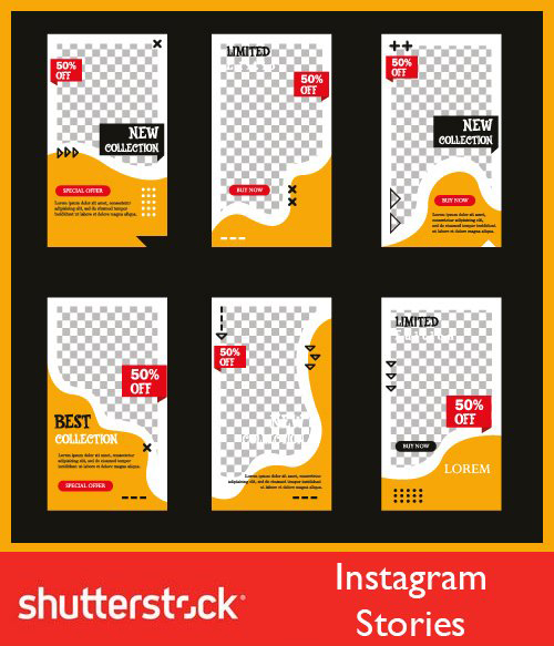 دانلود 750 قالب آماده استوری اینستاگرام ShutterStock Instagram Story Templates 