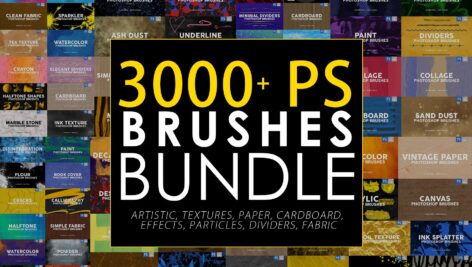 مجموعه ۳۰۰۰ براش فتوشاپ Photoshop Stamp Brushes