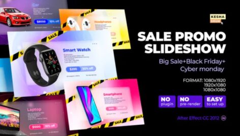 پروژه افترافکت نمایش اسلاید فروش محصولات Sale Promo Slideshow