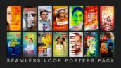 پروژه افترافکت پوسترهای جنبشی Seamless Loop Kinetic Posters