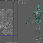 دانلود مدل سه بعدی اسکلت زامبی Skeleton Zombies Low-poly 3D model