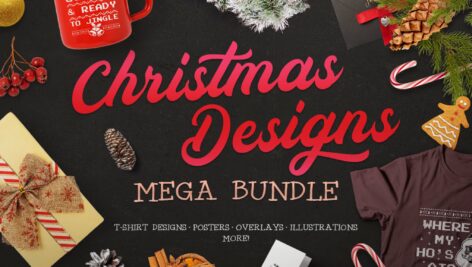 مگا باندل طرح های کریسمس Christmas Designs Mega Bundle