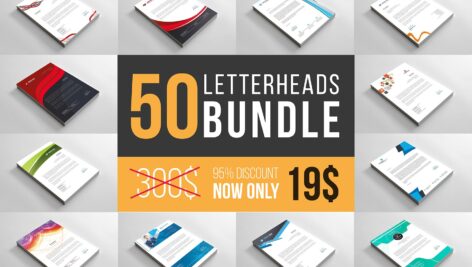 دانلود مجموعه سربرگ های تجاری مدرن Letterheads Big Bundle