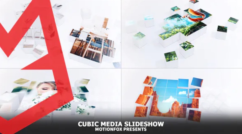 پروژه افترافکت نمایش اسلاید مکعب Cube Slideshow