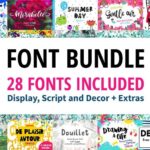 دانلود باندل 28 فونت برای طراحی СreativeMarket Font Bundle
