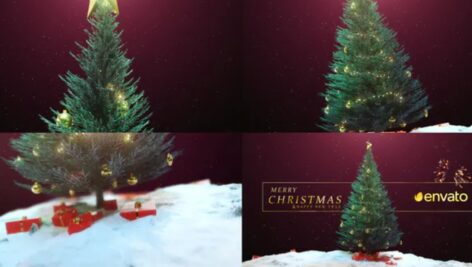 پروژه افترافکت درخت کریسمس سال نو New Year Christrmas Tree Opener