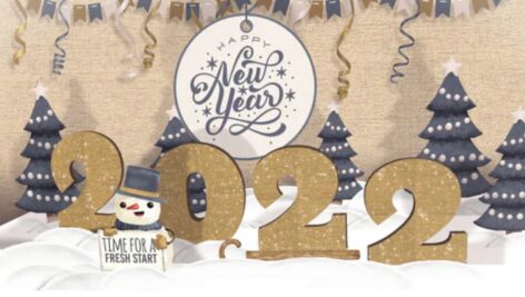 پروژه افترافکت کارت پاپ آپ سال نو New Year Pop Up Card