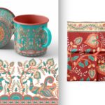 دانلود باندل طراحی و قلمکاری، پترن ، فریم Kalamkari Vector Set Ornaments Bundle