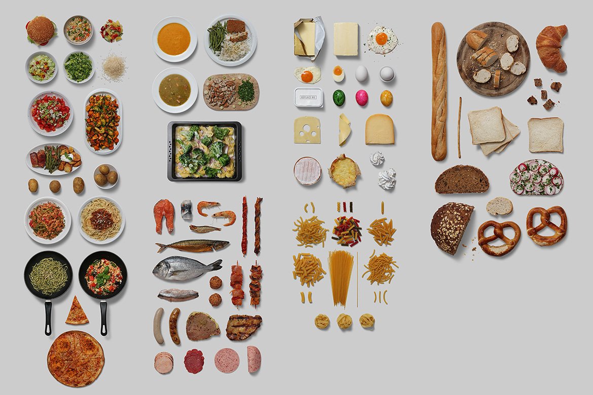دانلود مجموعه غذای جدا شده Meals Isolated Food Items
