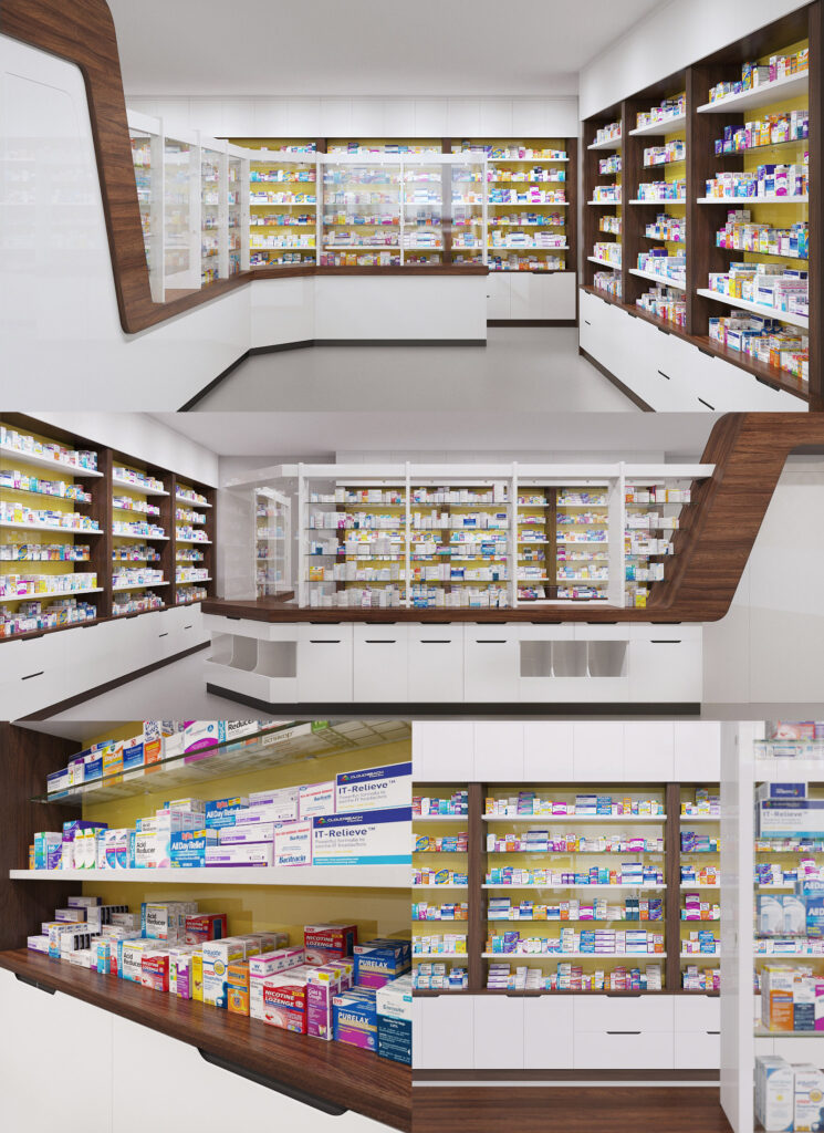 دانلود مدل سه بعدی قفسه و داروی داروخانه Drugs for pharmacies 3D Model