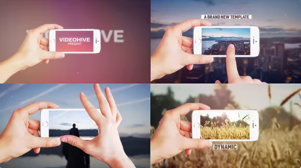 پروژه افترافکت نمایش اسلاید گوشی هوشمند Clean Smartphone Slideshow
