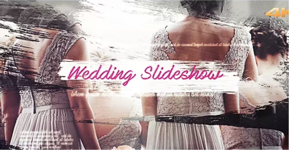 پروژه افترافکت اسلایدشو براش عروسی Wedding Brush Slideshow