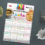 دانلود تقویم دیواری فست فود و رستوران لایه باز 1401 Wall Calendar