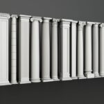 دانلود مدل ستون های تزئینی ساختمان سه بعدی